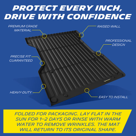 Michelin Truck Bed Mat for 2005-2023 Toyota Tacoma - 6 FT 73.5" Long Bed, TPE Truck Bed Liner, Custom Fit
