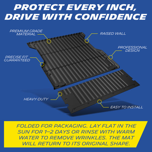 Michelin Truck Bed Mat & Tailgate Protector for 2024 2025 2026 Toyota Tacoma - 5 FT Short Bed, 2PCS, Truck Bed Liner & Tailgate Mat, Custom Fit, TPE Bedliner