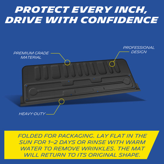 Michelin Truck Tailgate Protector for 2007-2021 Toyota Tundra, All-Weather Tailgate Mat, Custom Fit, TPE, Pad