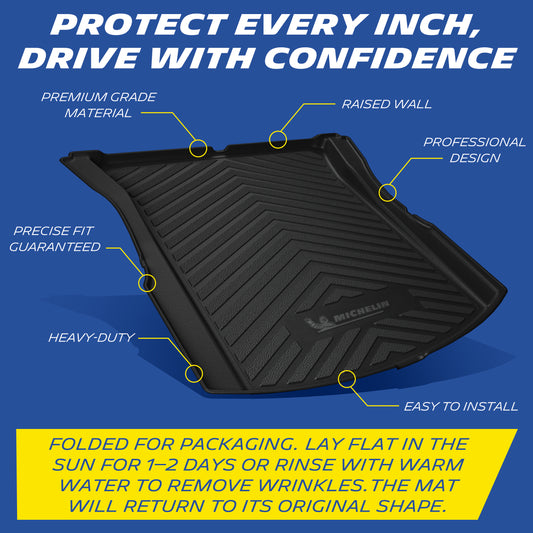 Michelin Trunk Liner for 2024-2026 Tesla Model 3 Highland, All-Weather Trunk Mat, Custom Fit, TPE, Cargo Mat, Non-Slip Cargo Liner