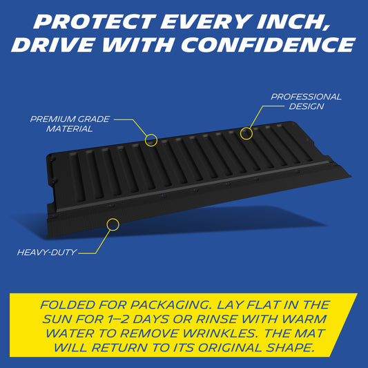 Michelin Truck Tailgate Protector for 2005-2023 Toyota Tacoma, All-Weather Tailgate Mat, Custom Fit, TPE, Pad