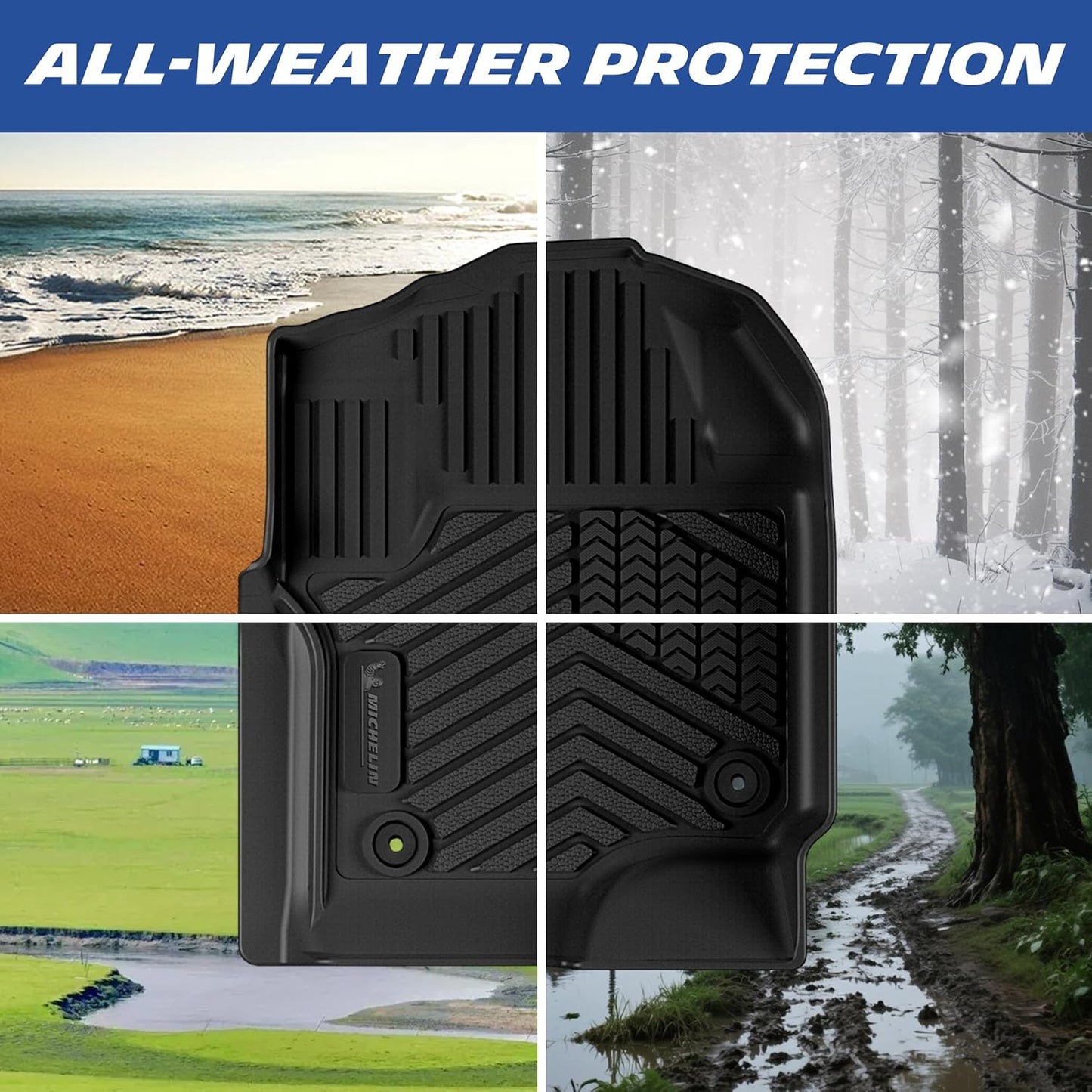 Michelin Premier Front & RearFloor Mats for Ford Super Duty Crew Cab (2017-2026)