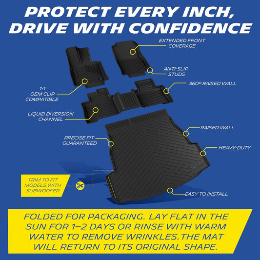 Michelin Premier Floor Mats & Trunk Mats for Toyota RAV4 Hybrid (2026-2027) - 4 Piece
