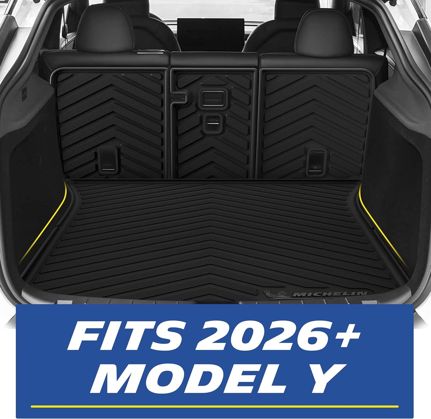 Michelin Floor & Trunk Mat Set for Tesla Model Y Juniper 5 Seater (2025-2026) 12PCS