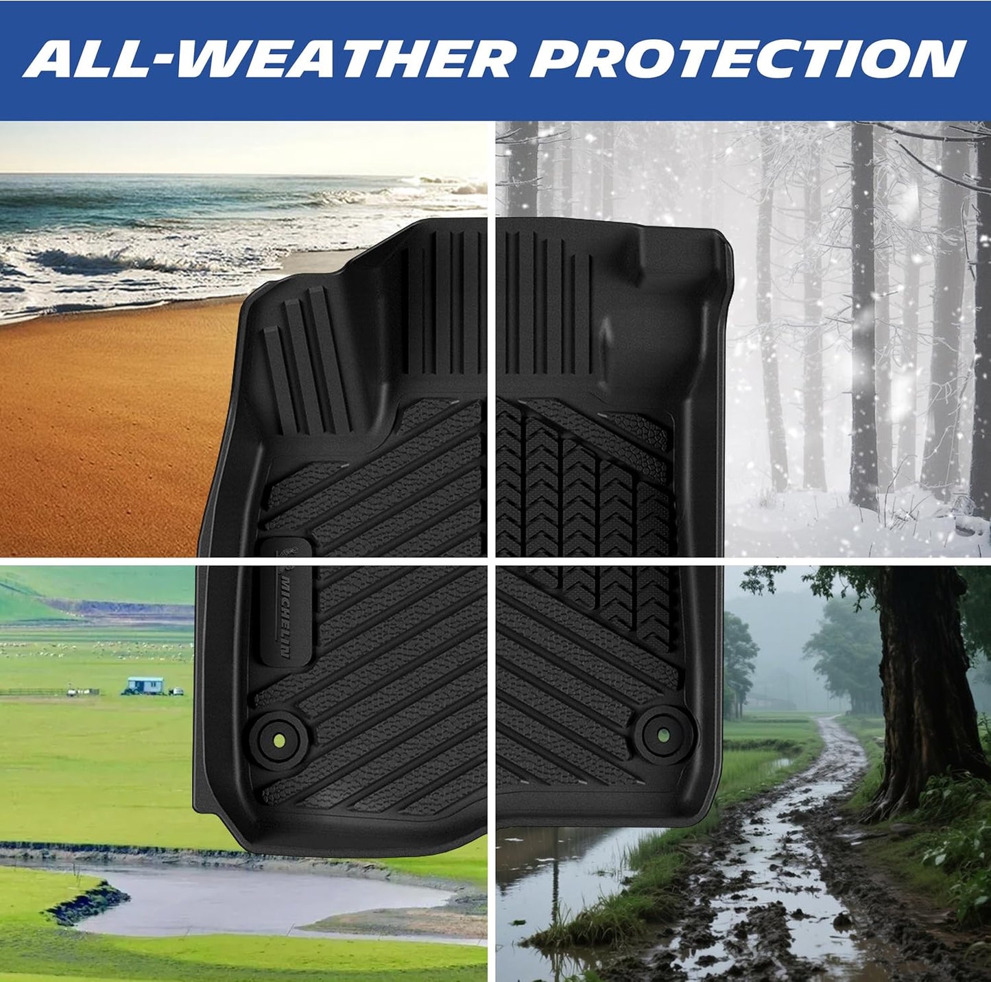 Michelin Premier Floor Mats for Honda CR-V Gas, Hybrid & e:FCEV (2023-2026) - 7 Piece