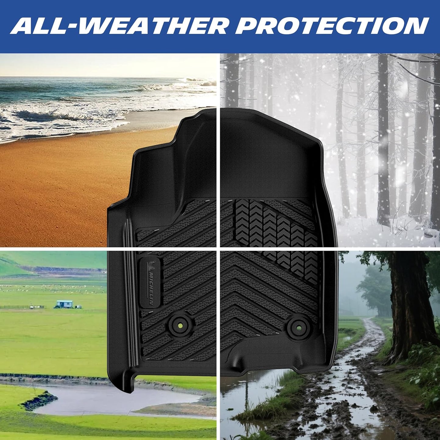 Michelin 1st Row Floor Mats for Silverado & Sierra (2019-2026)