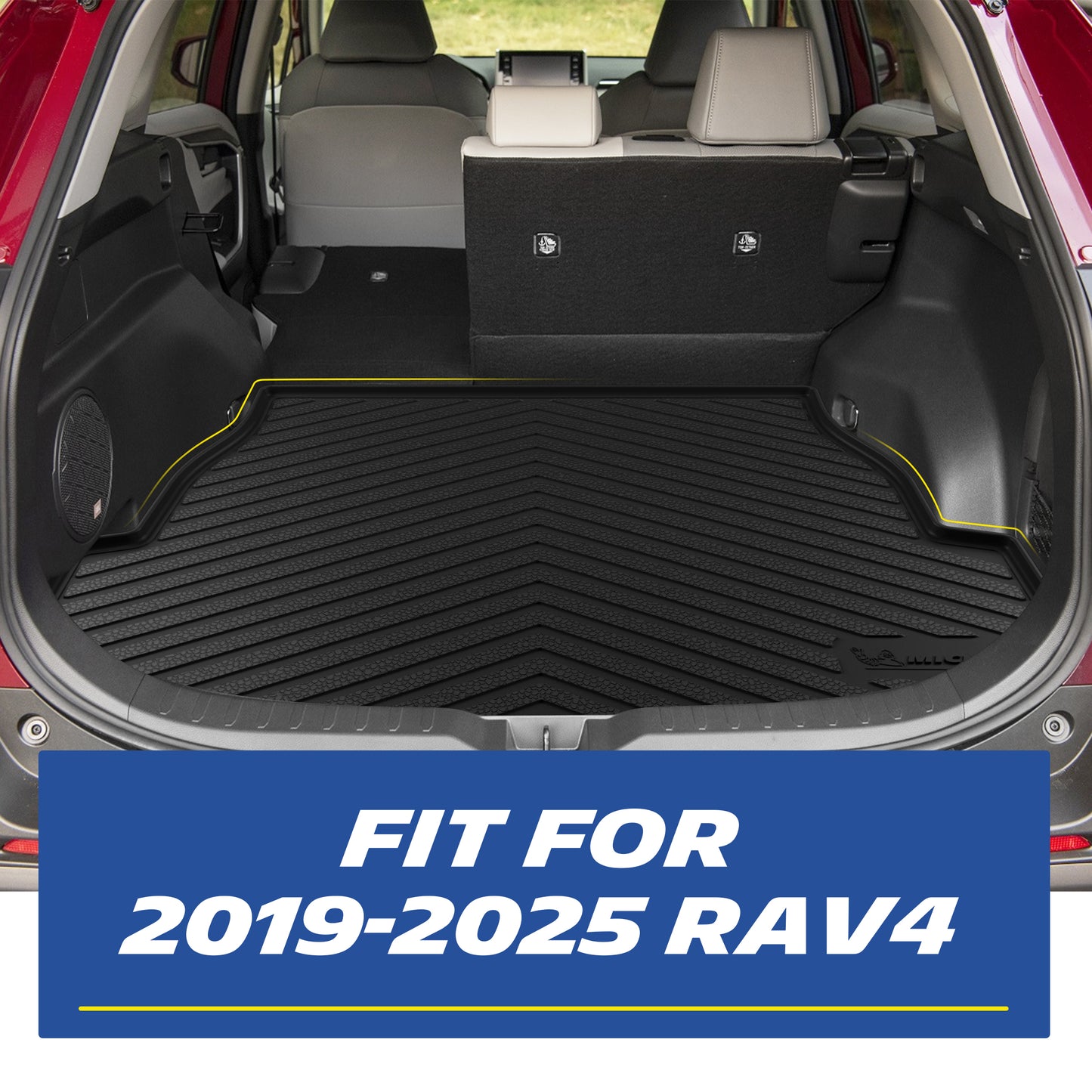 Michelin cargo liner trunk mat installed in Toyota RAV4 2019-2025, full coverage for car trunk protection