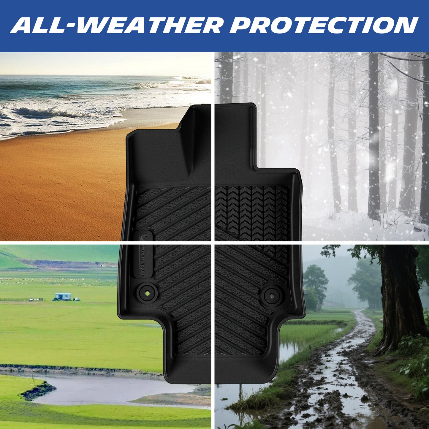 Michelin floor mats all-weather protection for beach, snow, countryside and muddy road conditions