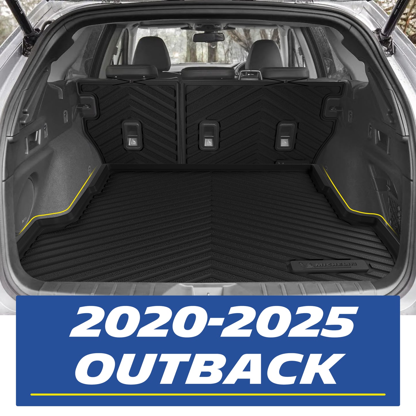 Michelin custom cargo mat installed in trunk of 2020-2025 Subaru Outback