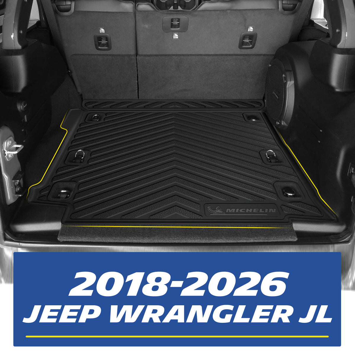 Michelin all-weather TPE floor mats, extended front coverage, 360° raised wall prevents overflow, enhanced driver-side non-slip area, liquid diversion channel, 1:1 OEM clip compatible with anti-slip studs, heavy-duty and easy to install with precise fit guaranteed, trim if needed.