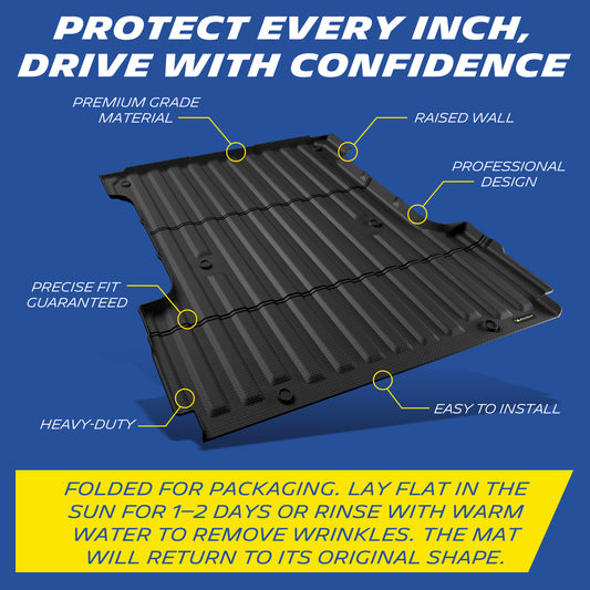 Michelin Truck Bed Mat for 2024-2026 Ford F-150 5.5 FT, TPE Truck Bed Liner