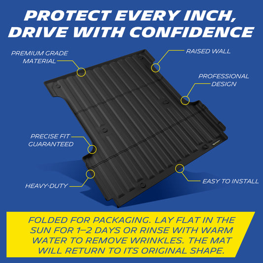 Michelin Truck Bed Mat for 2015-2023 Ford F-150 5.5 FT, TPE Truck Bed Liner