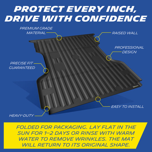 Michelin Truck Bed Mat for 1999-2016 Ford F250/F350/F450 6.75 FT, TPE Truck Bed Liner
