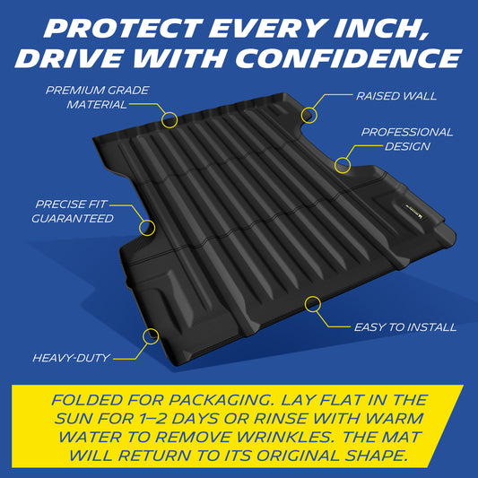 Michelin Truck Bed Mat for 2005-2021 Nissan Frontier 6 FT Only, TPE Truck Bed Liner