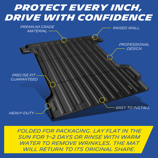 Michelin Truck Bed Mat for 2024-2026 Chevy Silverado EV, Custom Fit TPE Truck Bed Liner