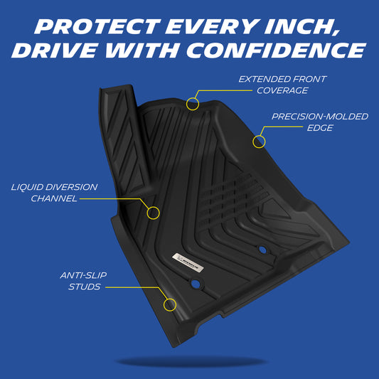 Michelin Elite Floor Mats for 2024–2026 Toyota Tacoma Double Cab (3PCS, Gas Models Only)