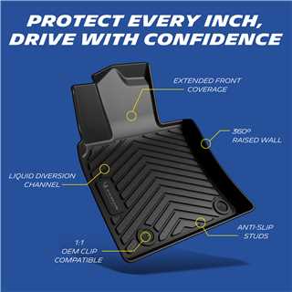 Michelin Floor Mats for Toyota Camry 2025-2026 (Hybrid LE SE XLE XSE) All-Weather TPE Liners