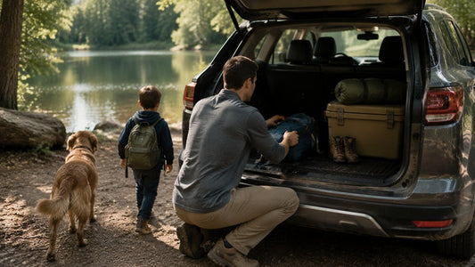 SUV used for outdoor trips with all-weather mats