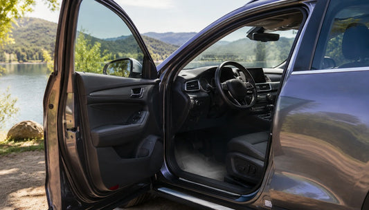 Modern car interior with durable tpe floor liners
