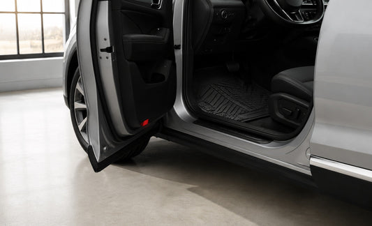 All-weather floor mat installed in vehicle interior