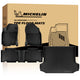 Michelin all-weather TPE floor mats full set, includes driver, passenger, rear bench, and cargo mats, advanced protection for vehicles, custom-fit car mats.