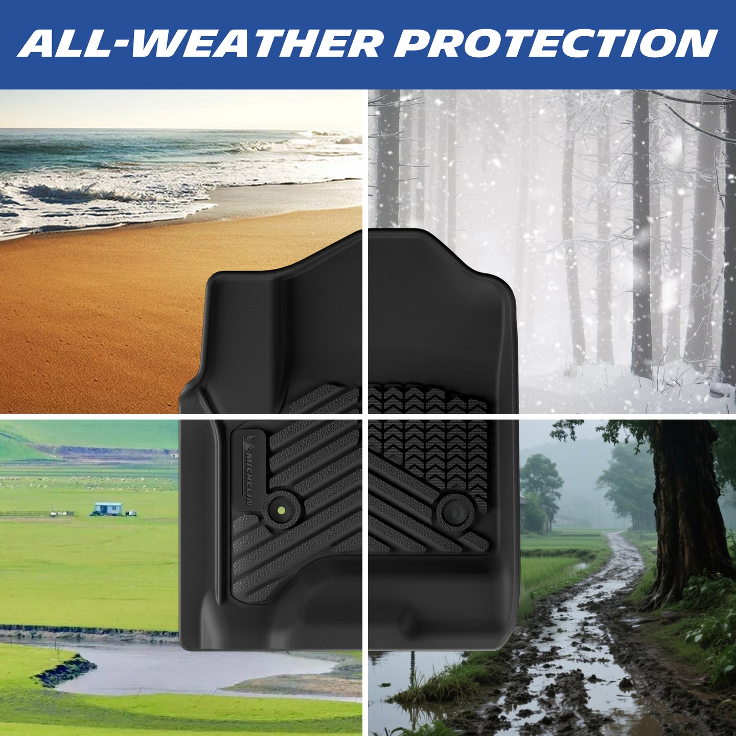 All-weather floor mat protection