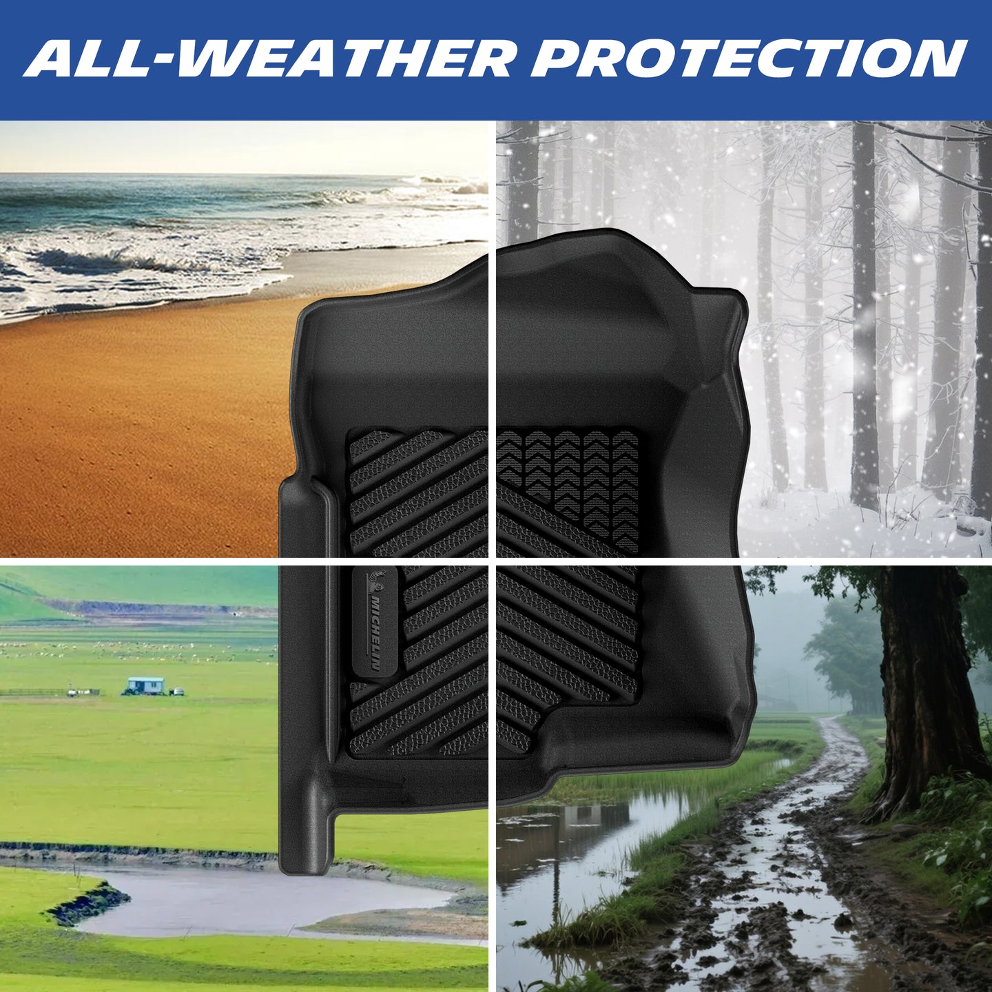 All-weather floor mat protection