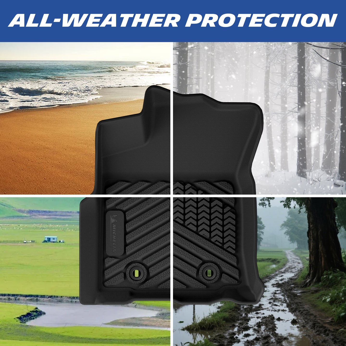 All-weather floor mat protection