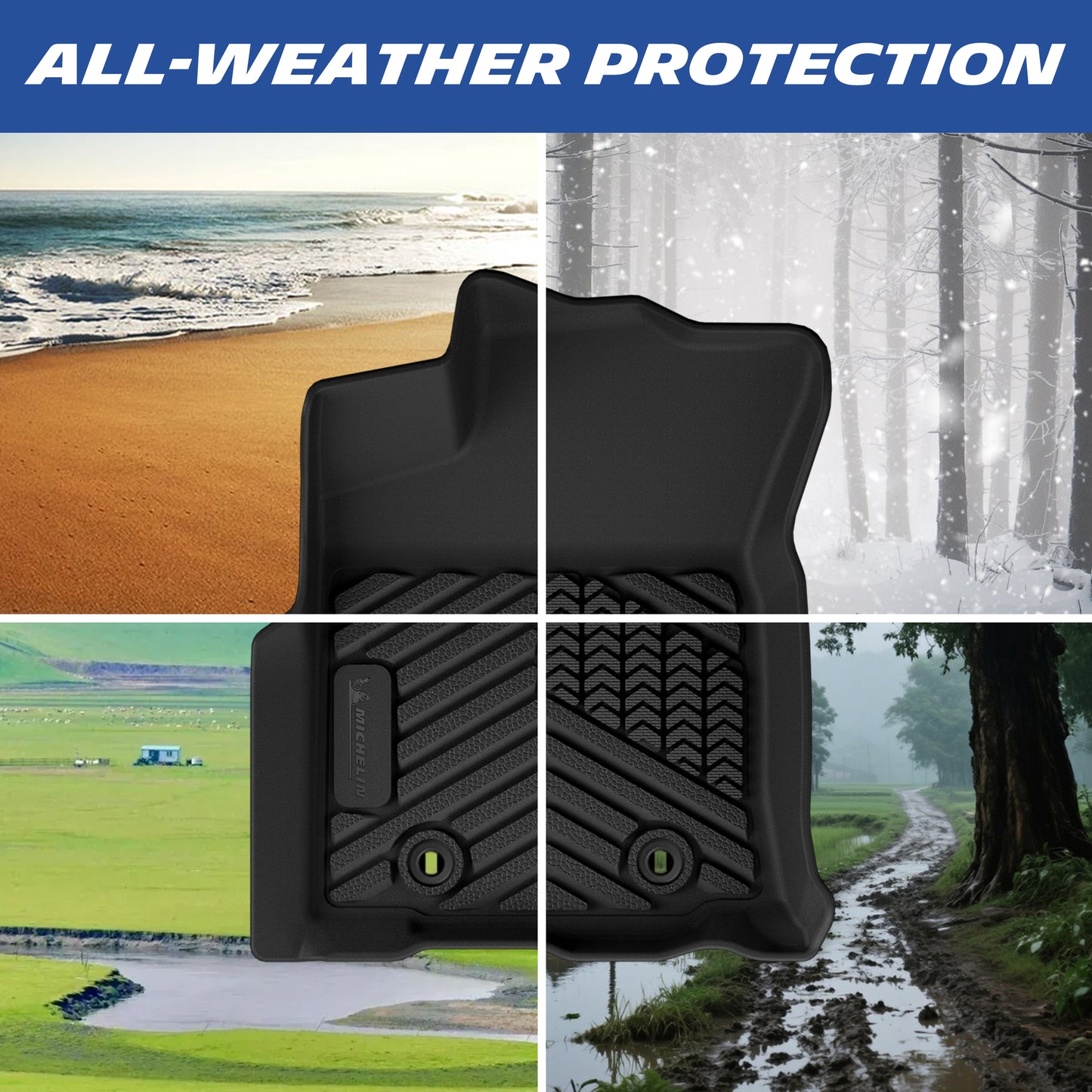 All-weather floor mat protection