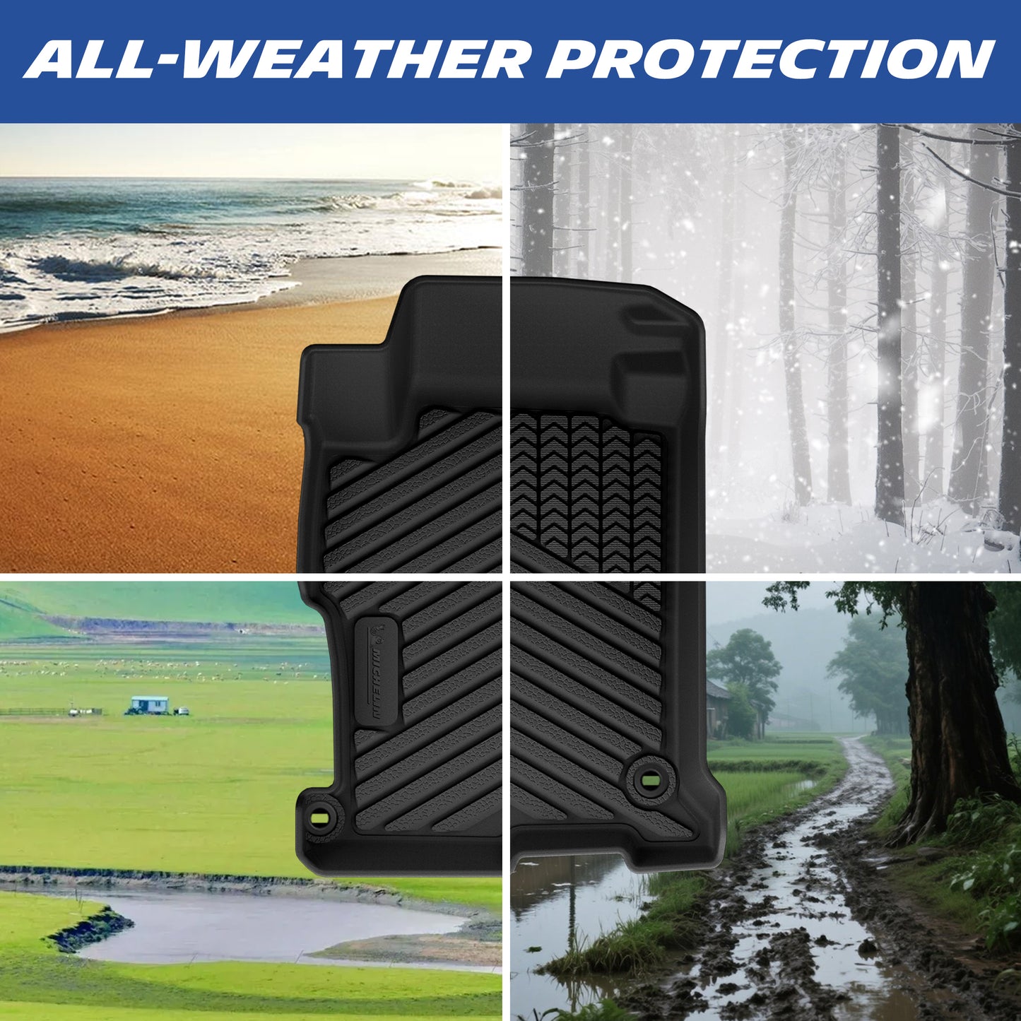 All-weather floor mat protection