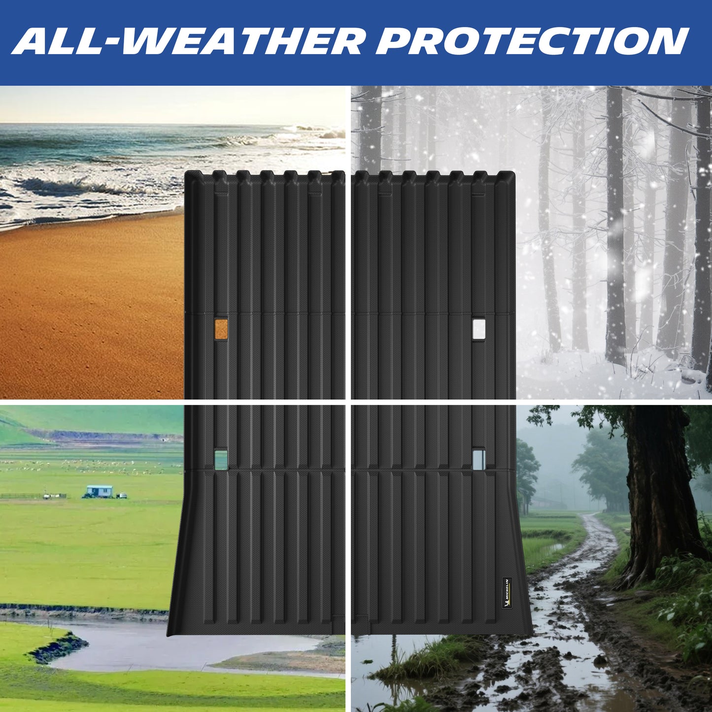 Michelin Truck Bed Mat for 2023-2026 Tesla Cybertruck, TPE Truck Bed Liner, Not Fit Cyberbeast