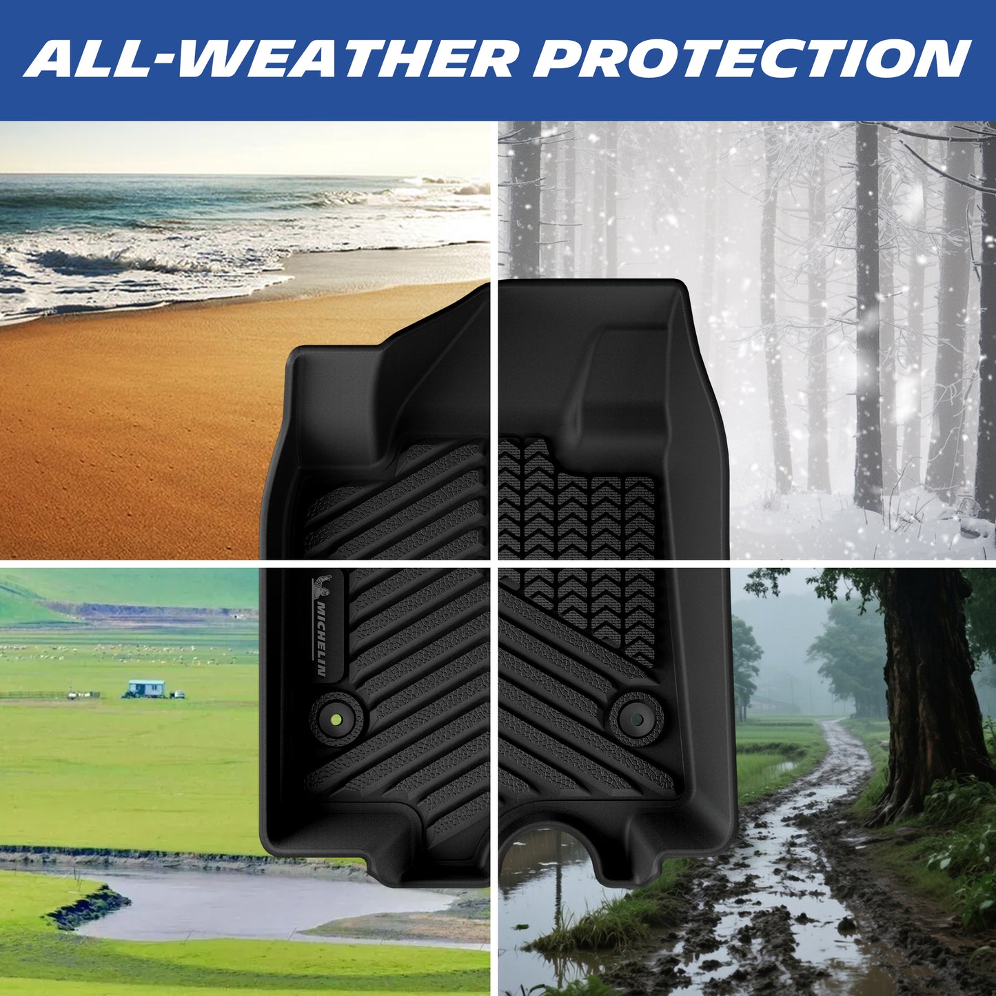 All-weather floor mat protection