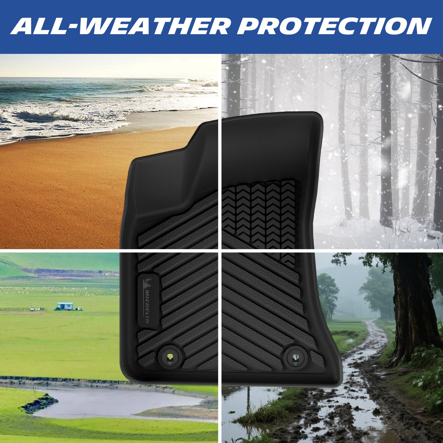All-weather floor mat protection