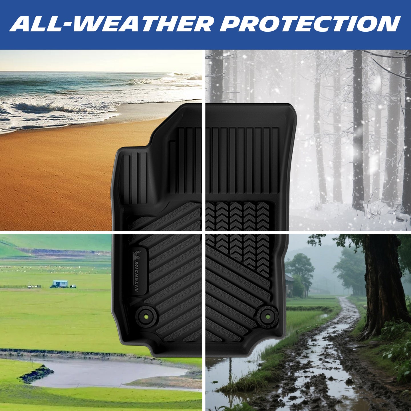All-weather floor mat protection