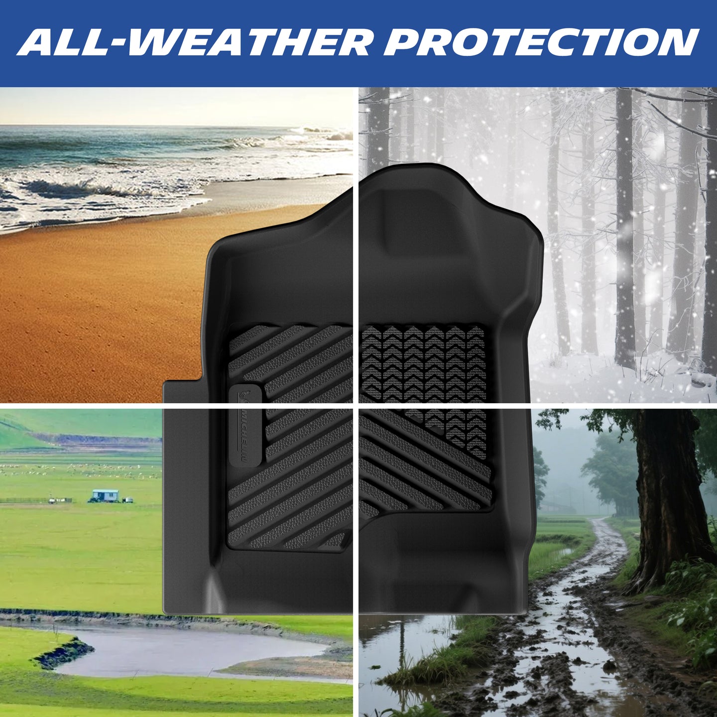 All-weather floor mat protection
