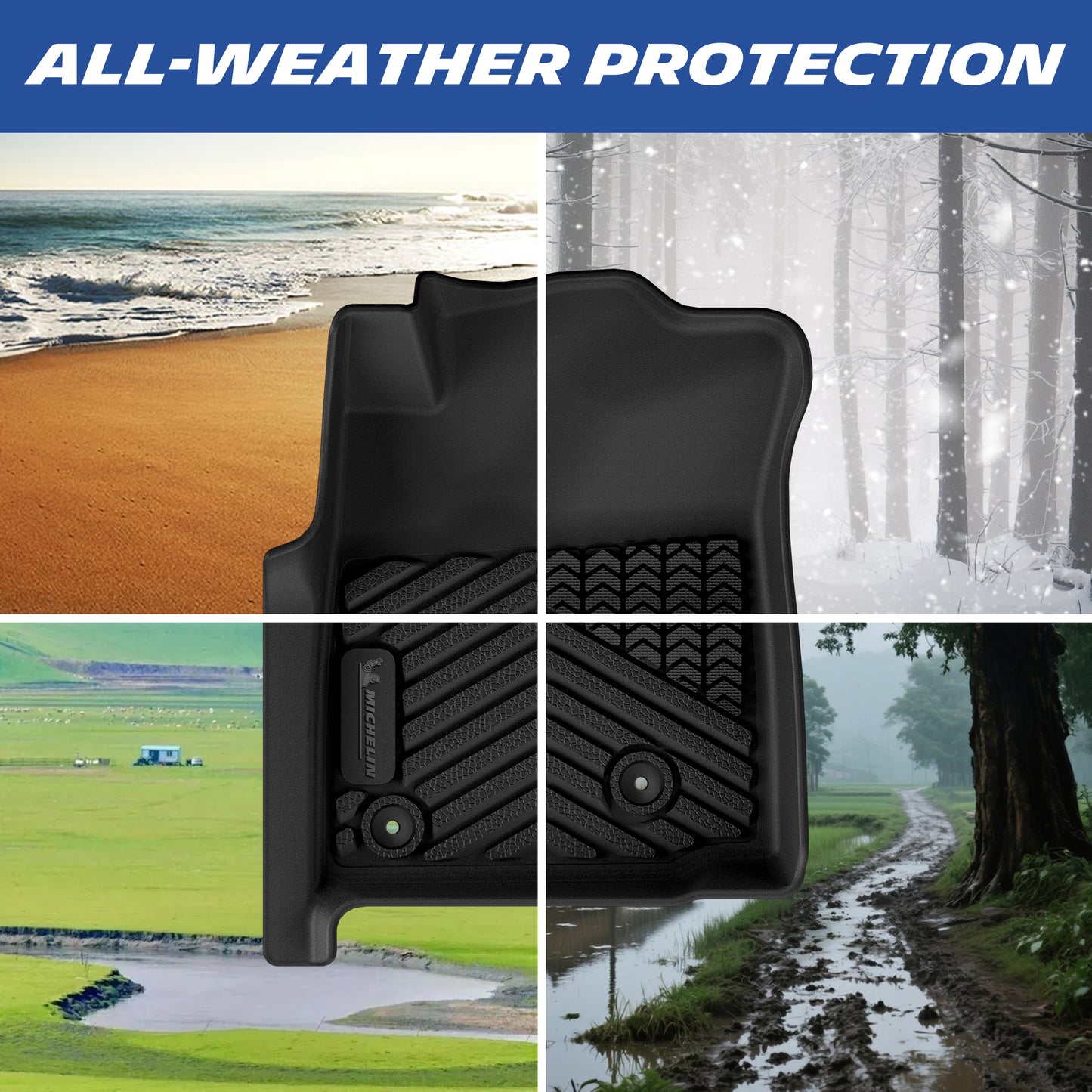 All-weather floor mat protection