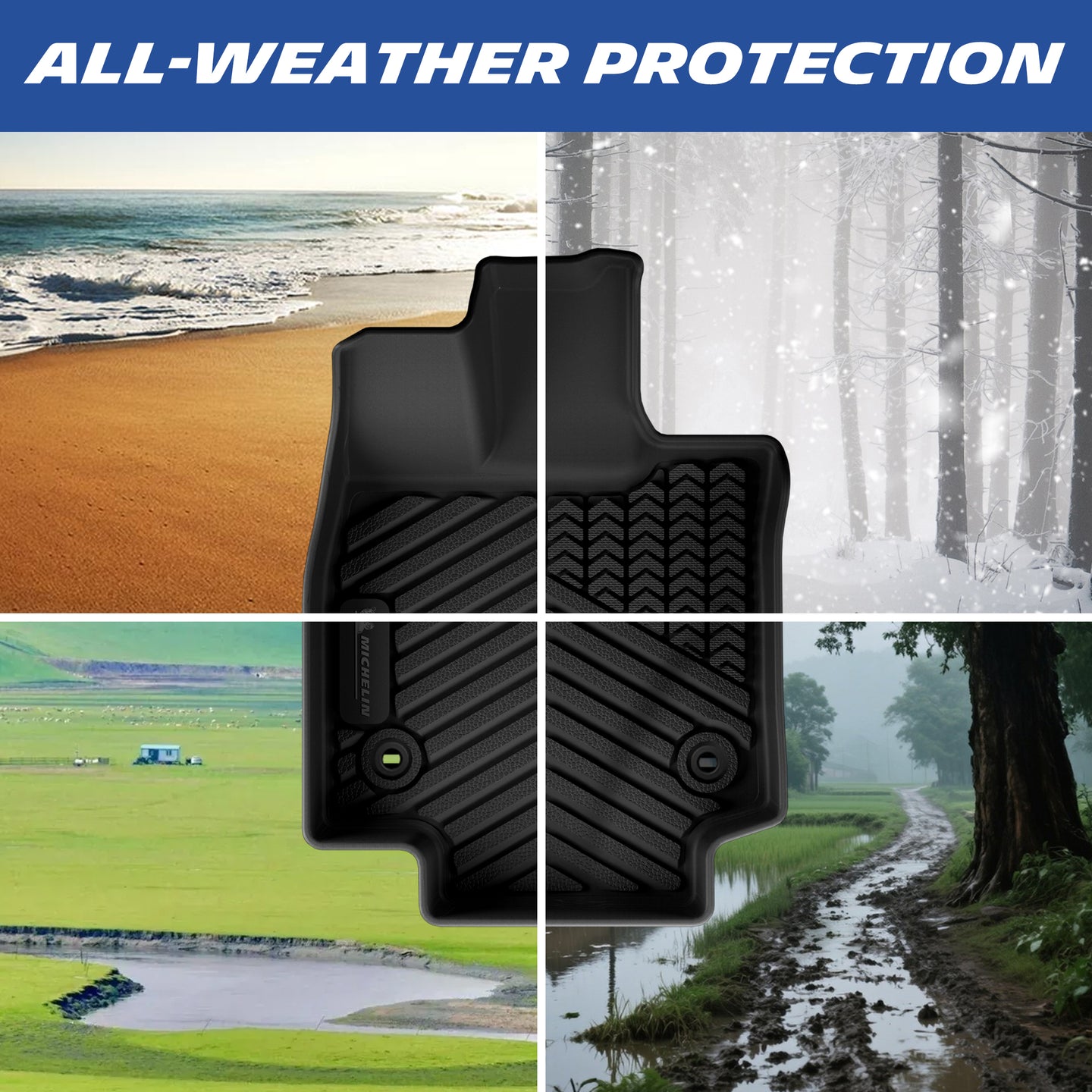 All-weather floor mat protection