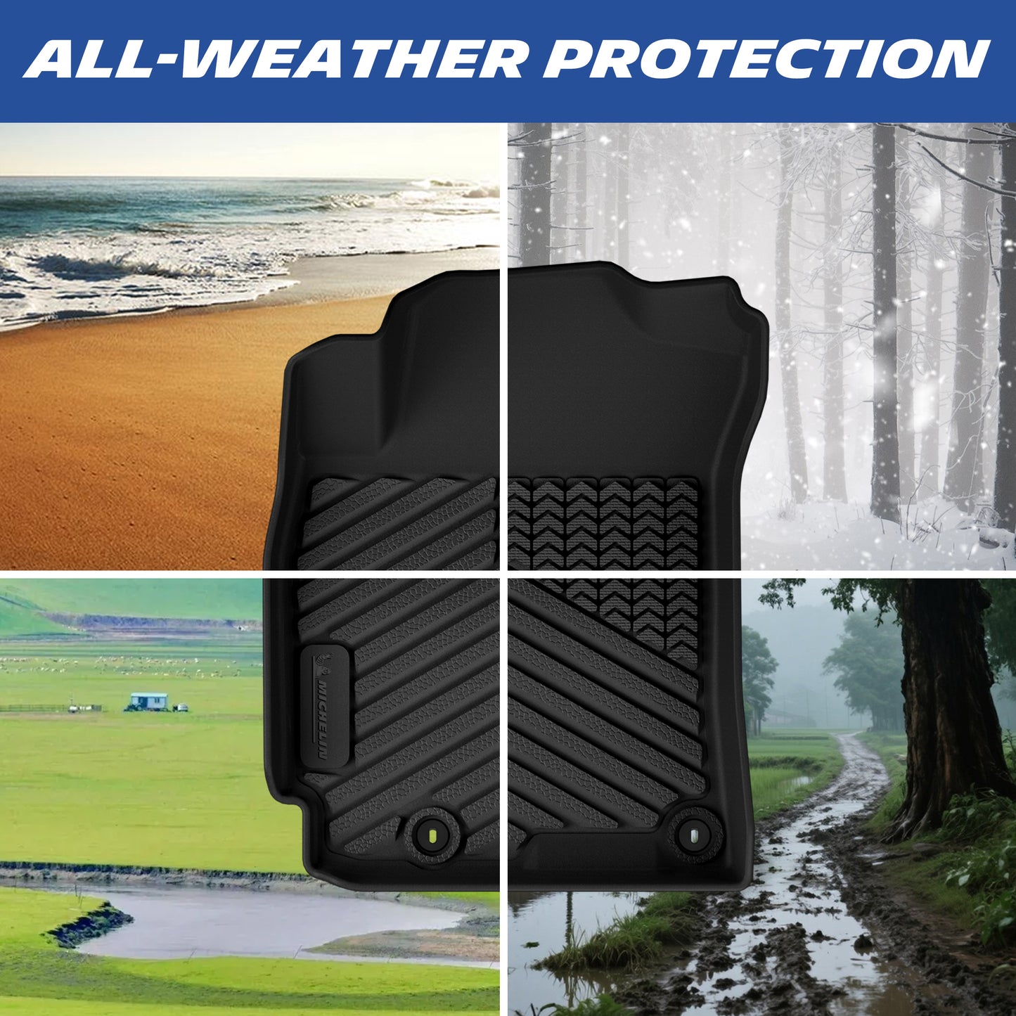 All-weather floor mat protection