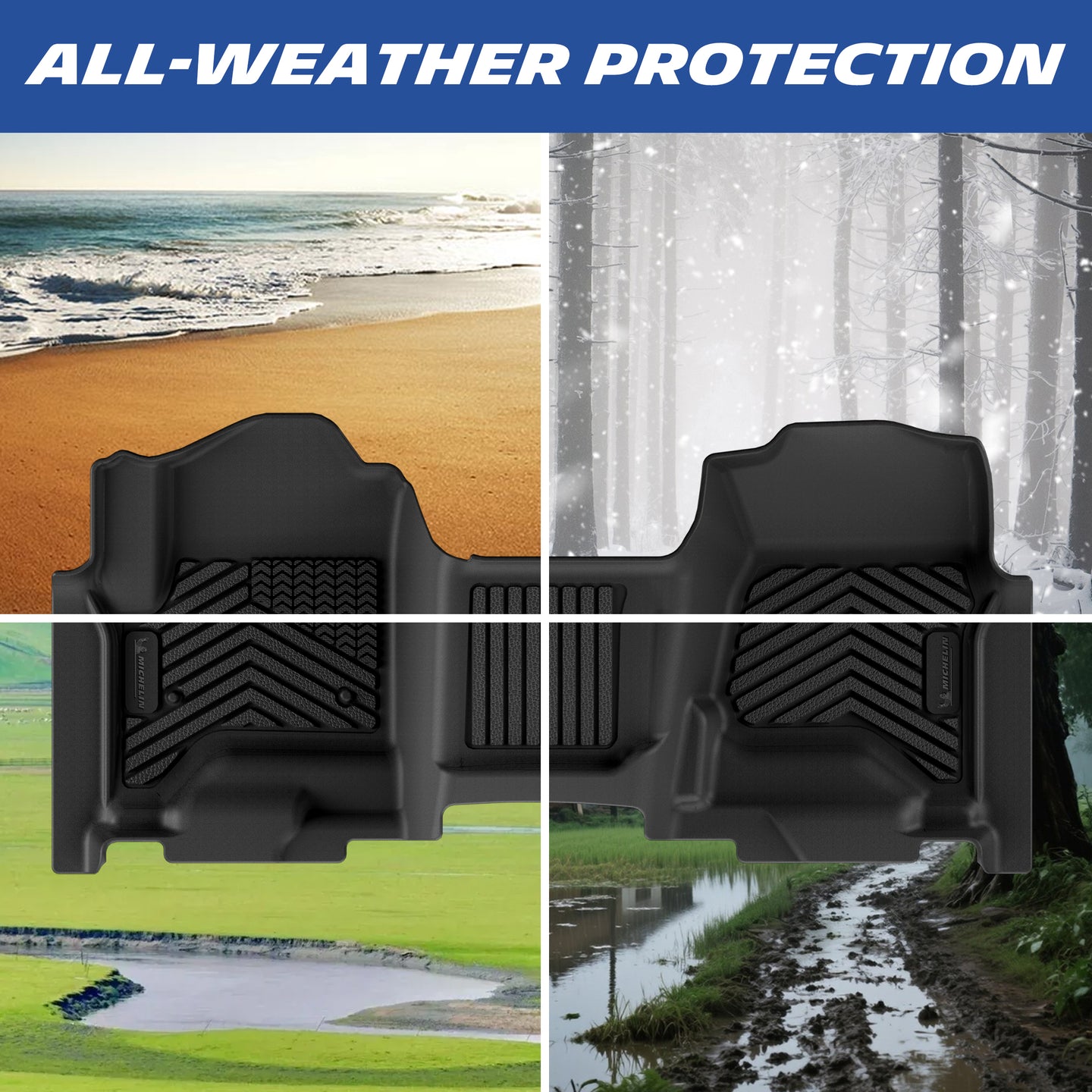All-weather floor mat protection