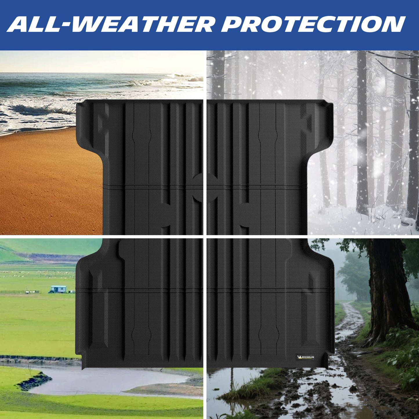Michelin Truck Bed Mat for 2004-2026 Nissan Titan - 5.5 FT Short Bed, All-Weather Truck Bed Liner, Custom Fit, TPE, Bedliner