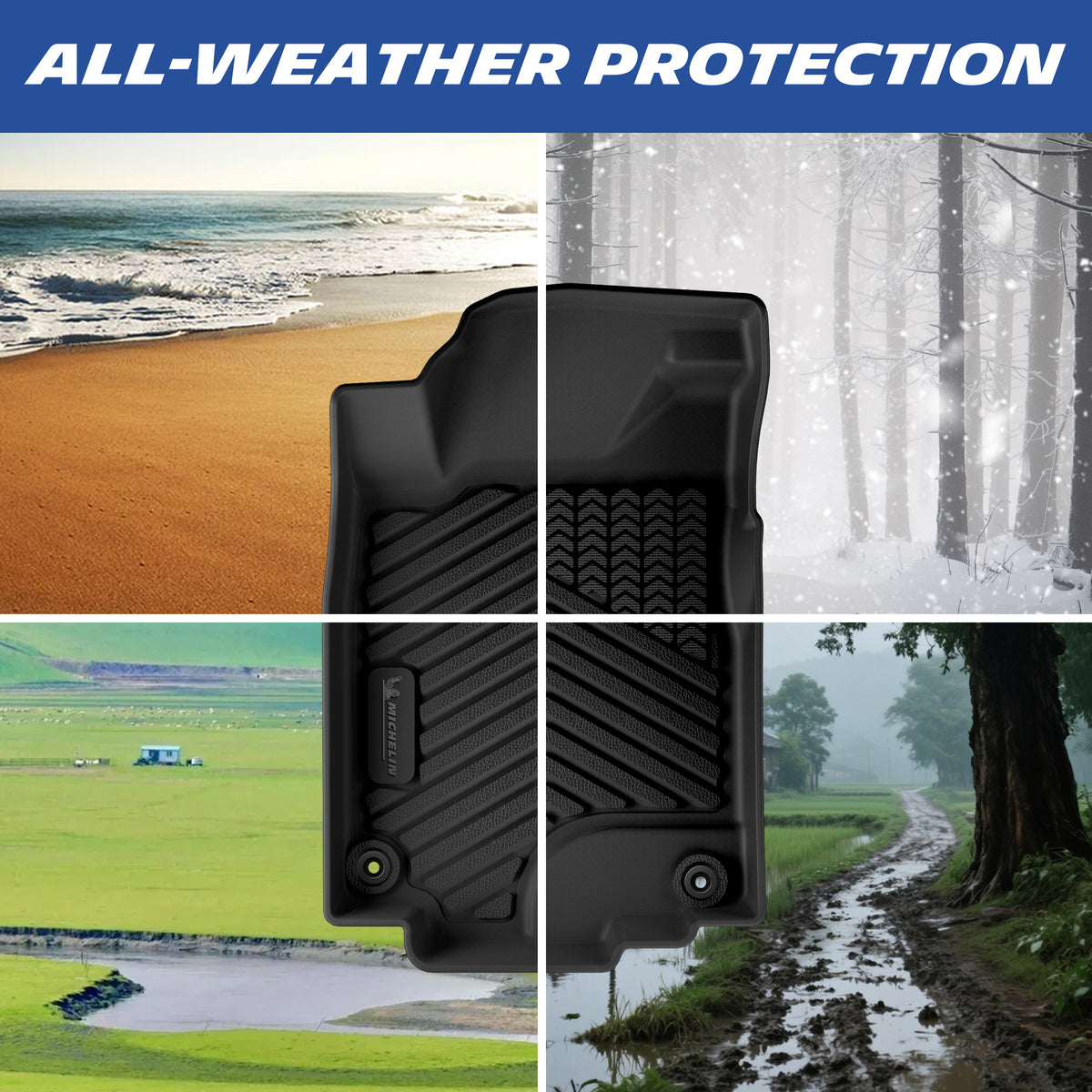 All-weather floor mat protection