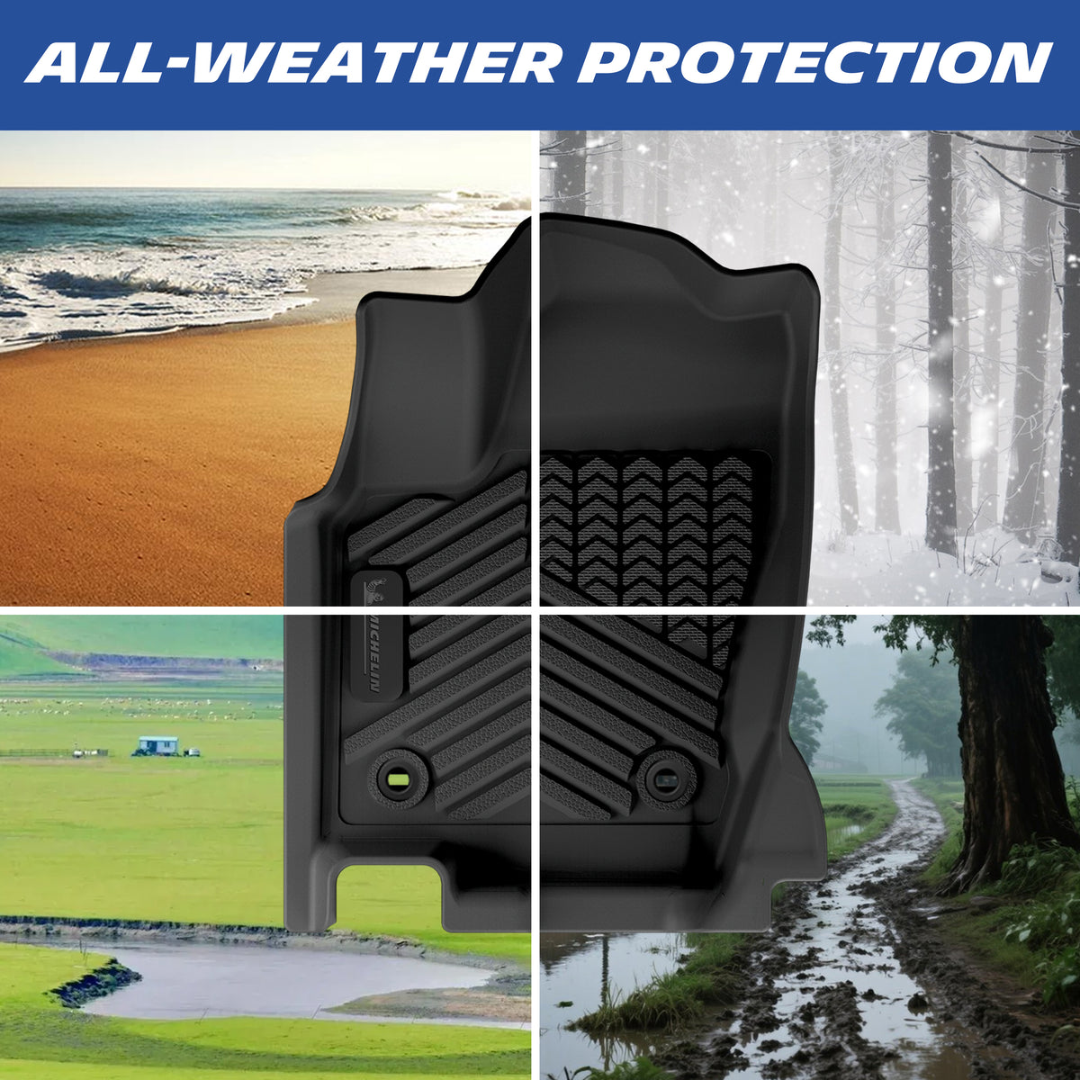All-weather floor mat protection