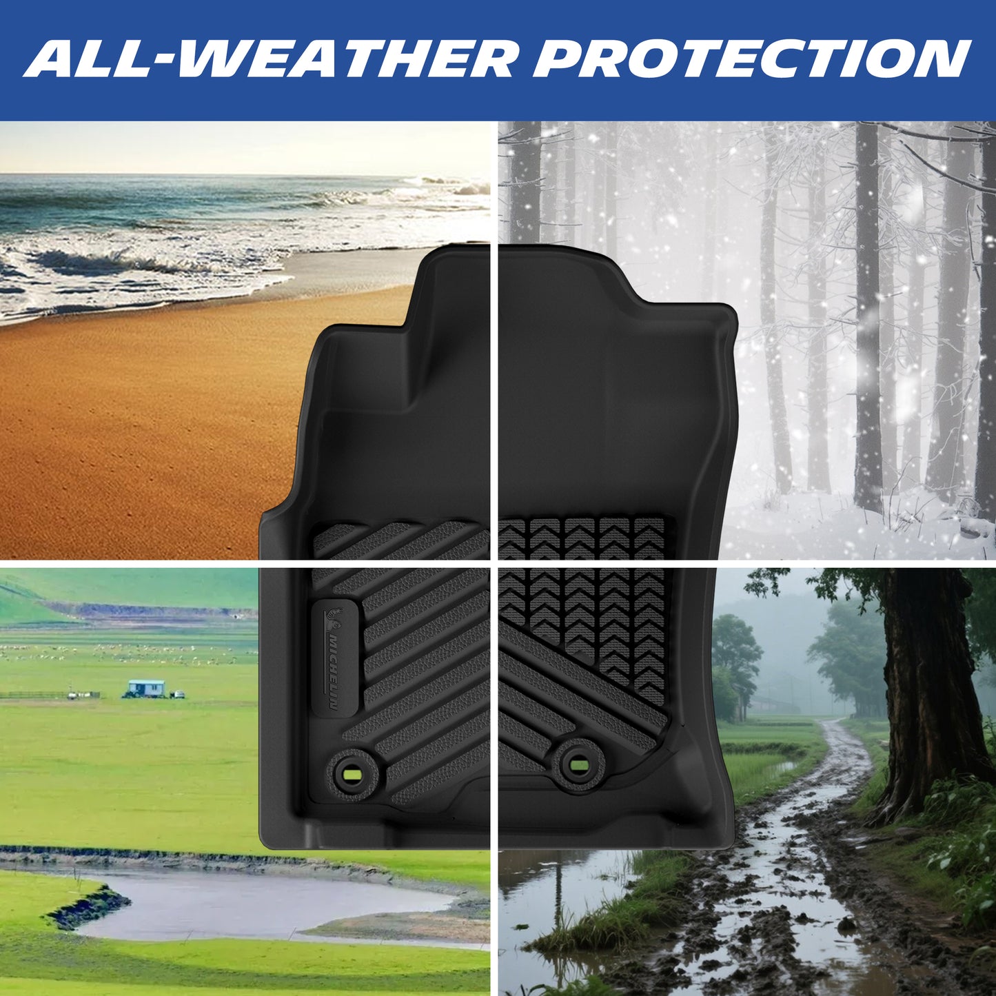 All-weather floor mat protection