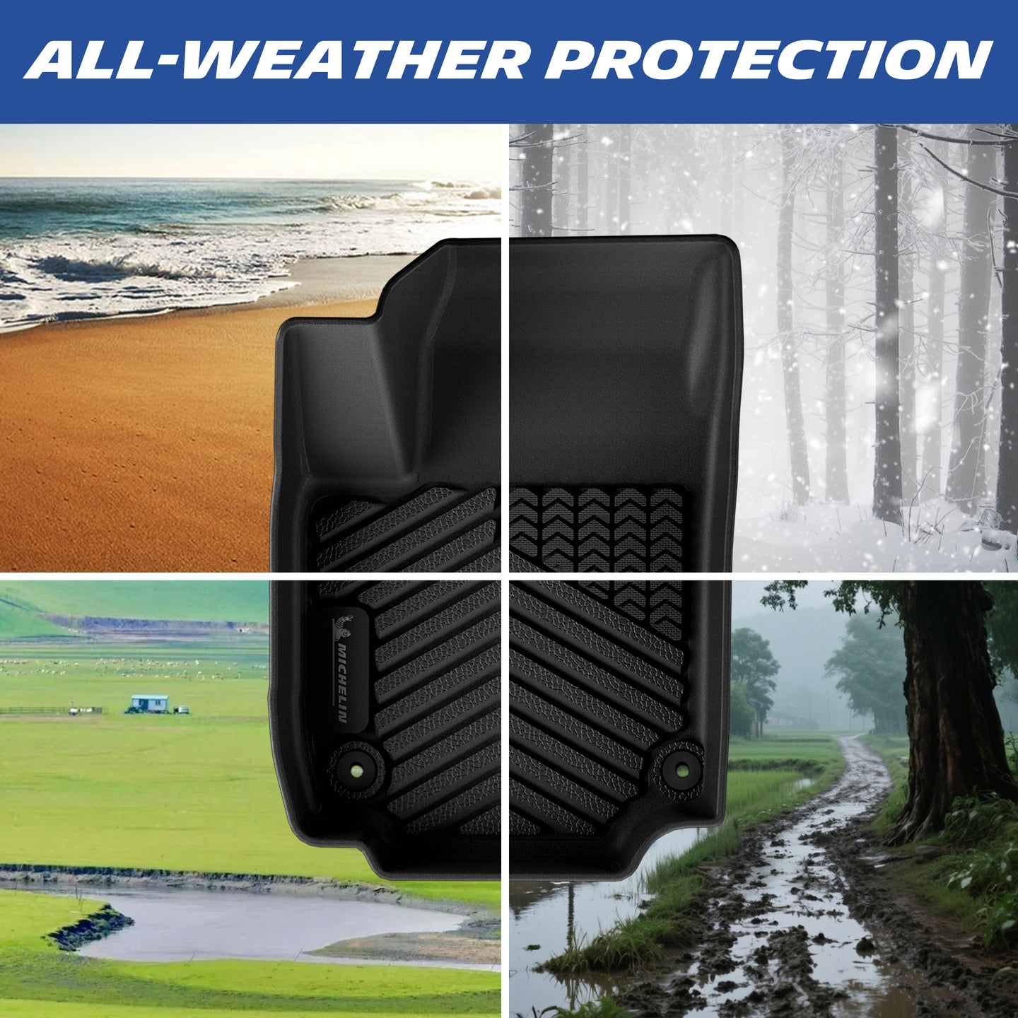 All-weather floor mat protection