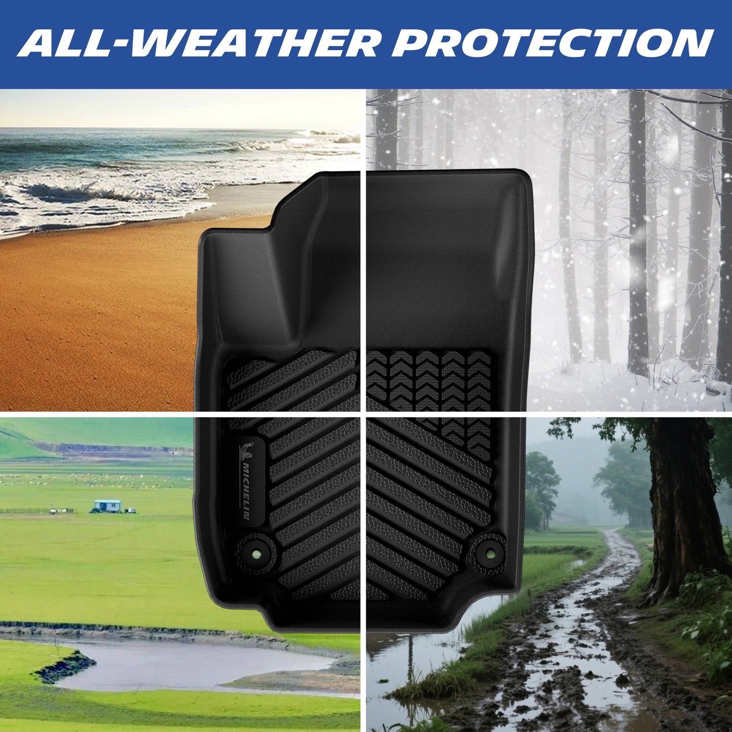 All-weather floor mat protection