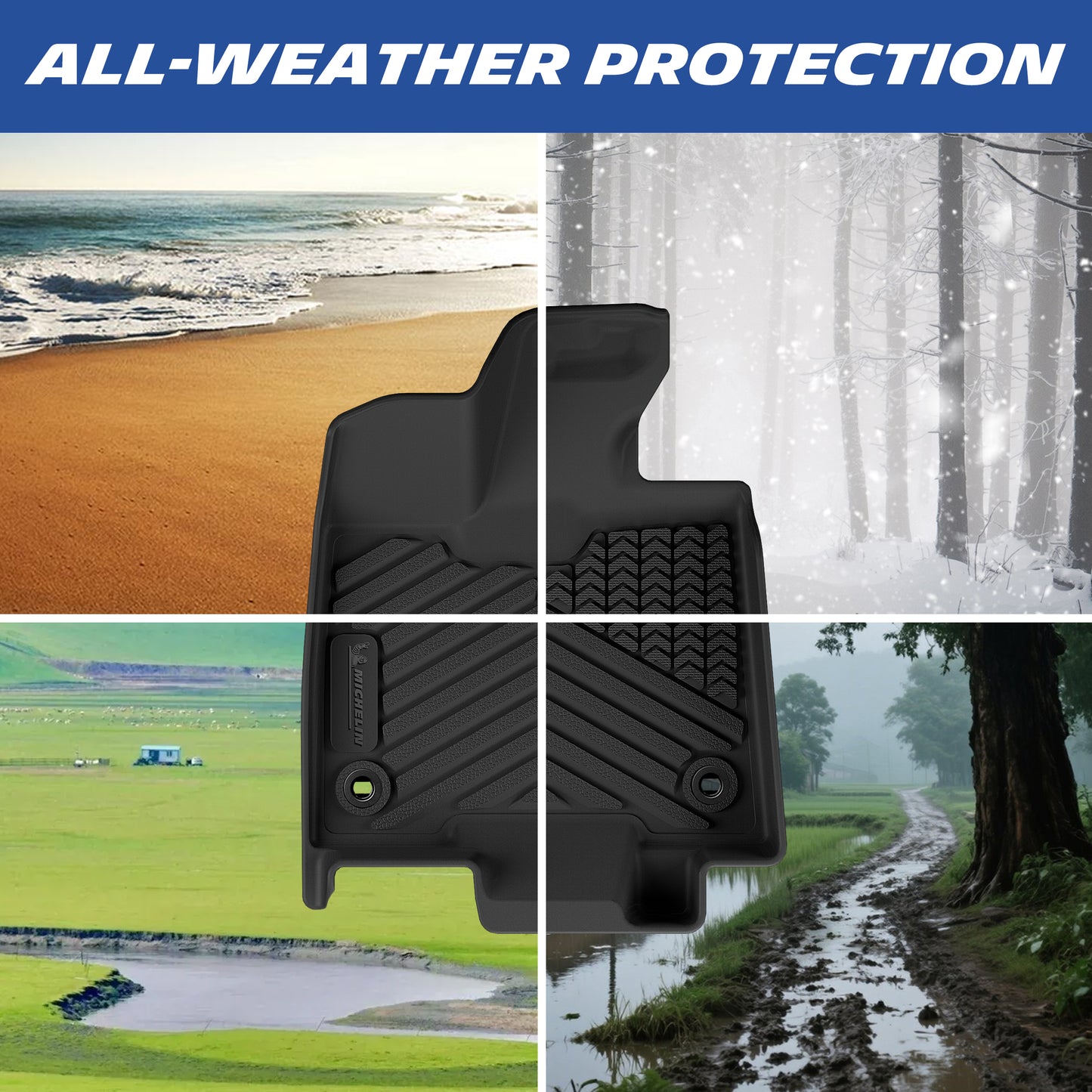 All-weather floor mat protection
