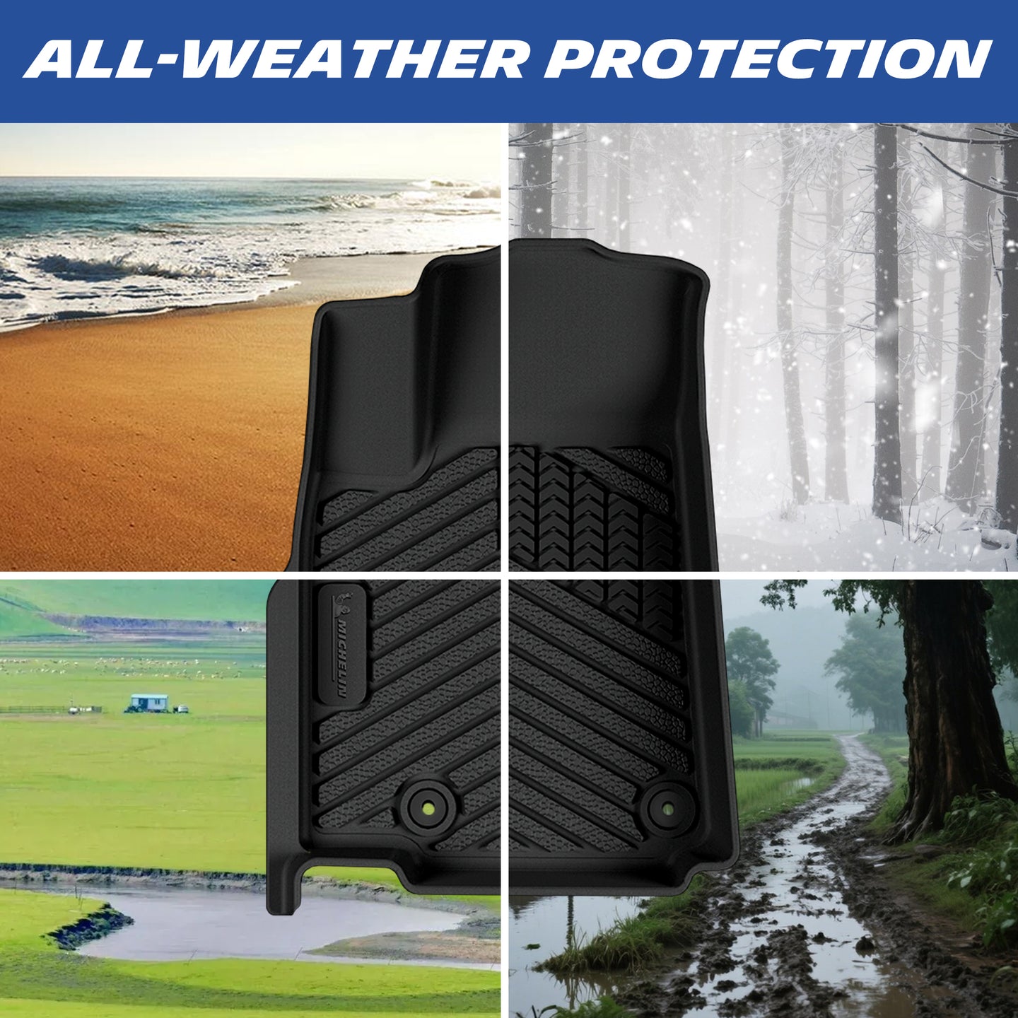 All-weather floor mat protection