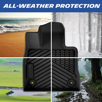 Michelin TPE floor mats deliver all-weather protection against sand, snow, mud and rain.