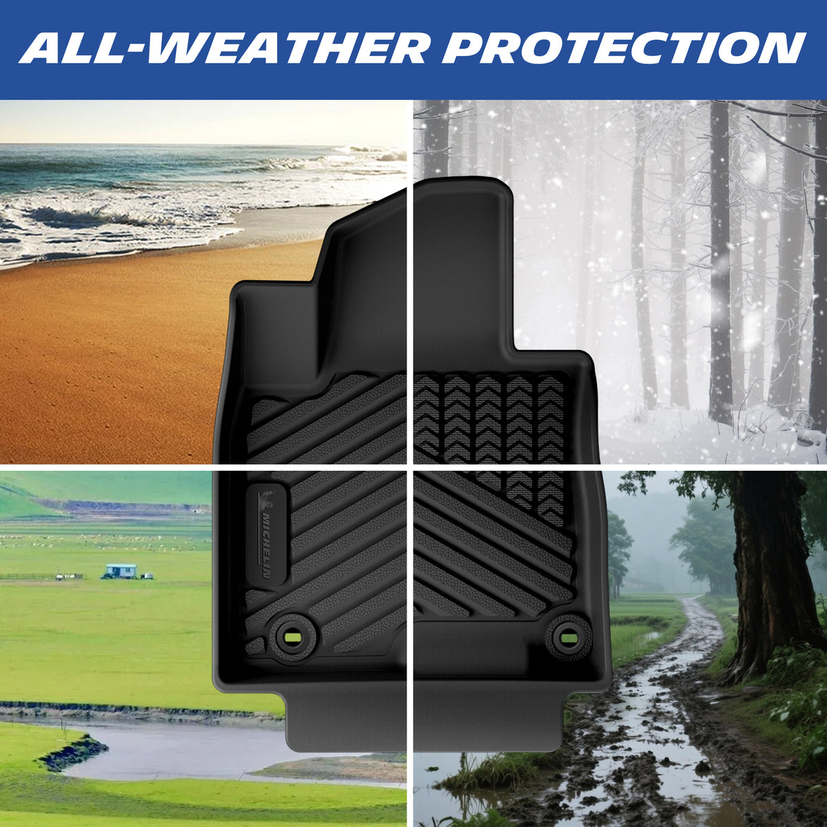All-weather floor mat protection