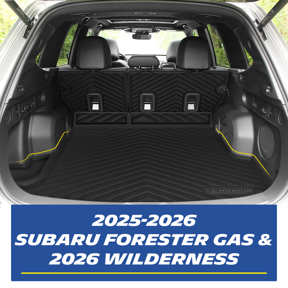 Michelin TPE cargo liner & seatback mats installed in 2025-2026 Subaru Forester